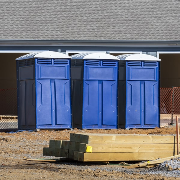 how often are the portable toilets cleaned and serviced during a rental period in Cassadaga